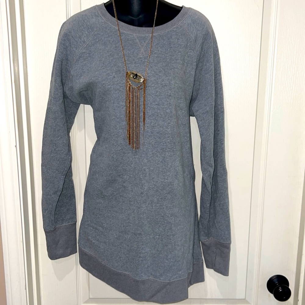 Gray tunic sweatshirt